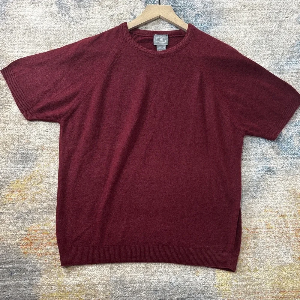 Designers Originals Vintage Burgundy Knit Sweater Cardigan Twinset Size 40 Large